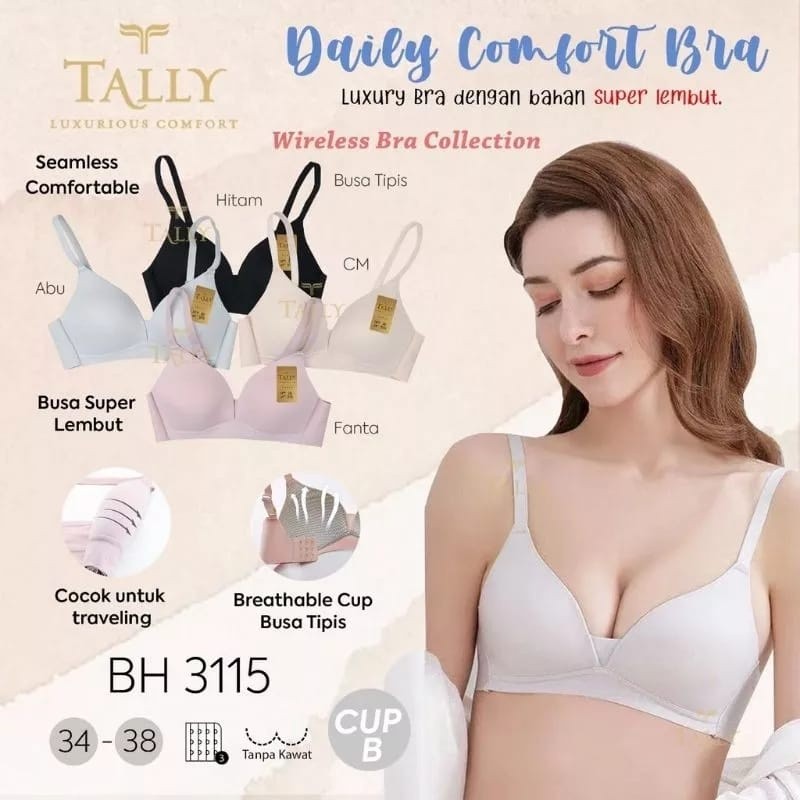 TERLARIS BRA TALLY BABY SKIN 3115 - Tanpa Kawat - Busa Tipis