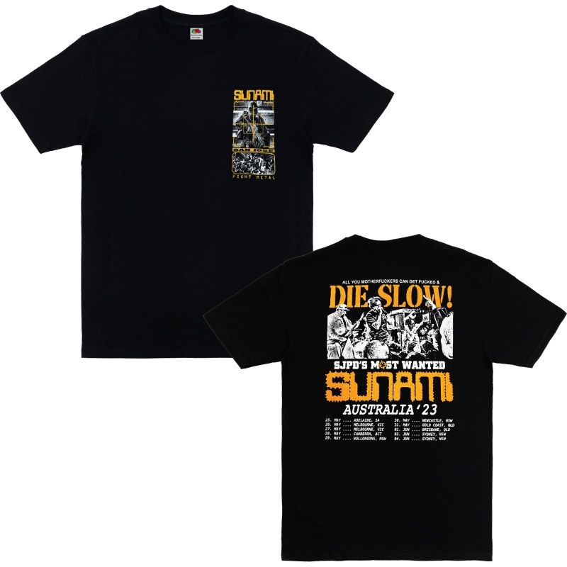 Sunami - Die slow - kaos band Sunami / Tshirt HC Sunami kaos band