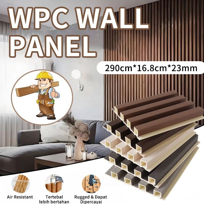 Wood WPC Wall Dinding Kamar Tidur 3D WPC Wallpanel Air dan Anti Noda