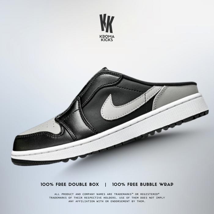 Jordan 1 Low Golf Mule Shadow Grey Sneaker Shoes FJ1214-101 (Size 36-46)