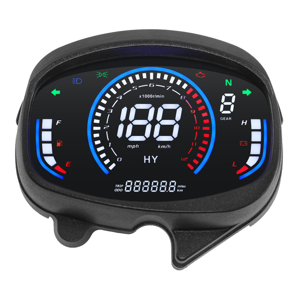 For HONDA XRM110RS Motorcycle Meters RPM Instrument LED Tachometer Digital Speedometer 12000rpm LCD 