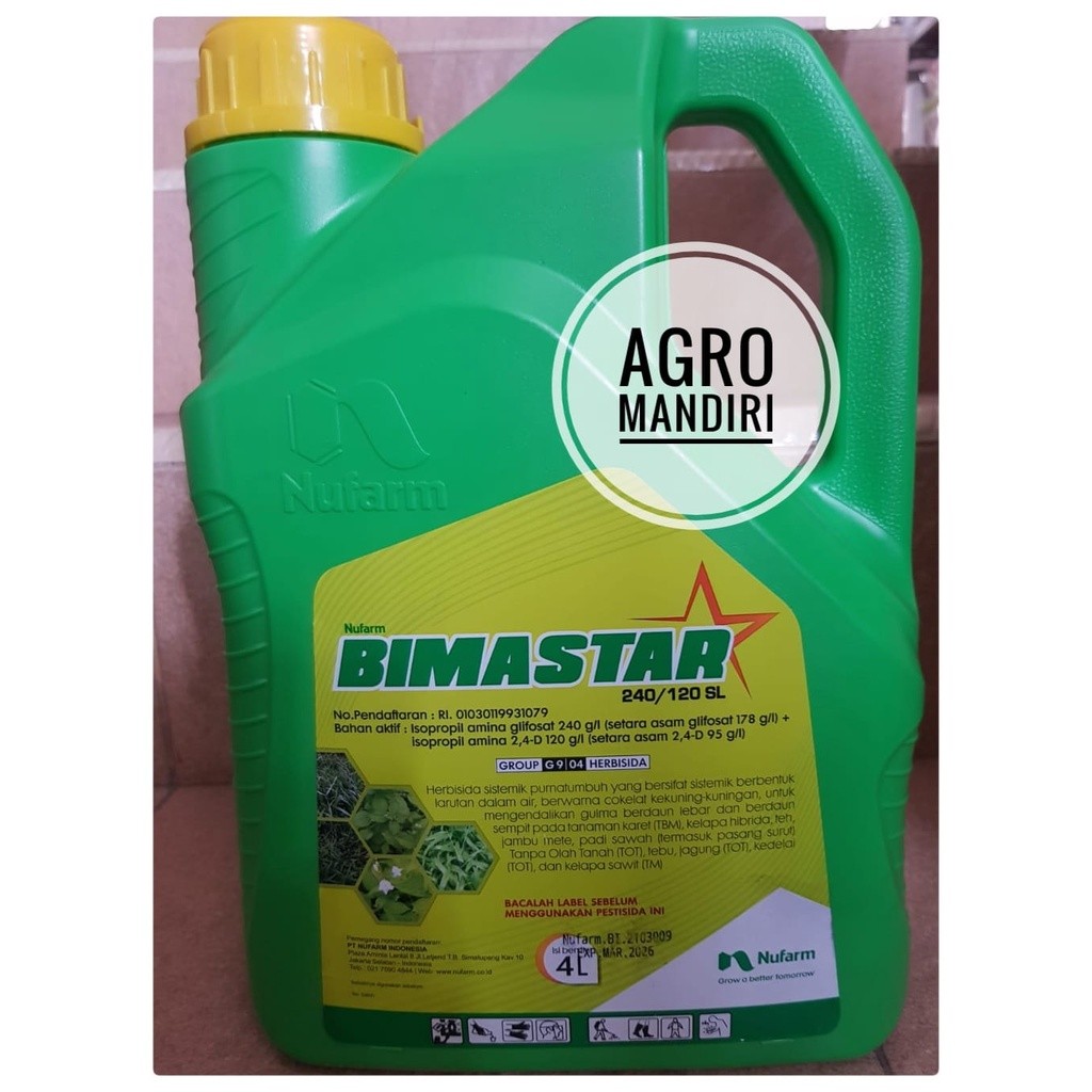 Bimastar 240/120 SL 4 Liter Herbisida Racun Pembasmi Rumput, Alang-Alang, dan Gulma Surabaya