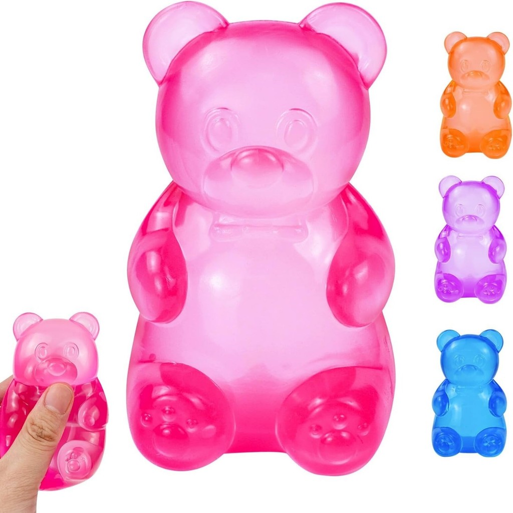 Stress Bear Squishy Ball Gummy Bear Toy Sugar Filled Squishy Toys for Kids Stress Relief Ultra-Soft 