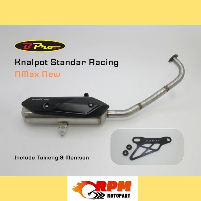 Knalpot Bpro Aerox Lexi Nmax Vario 125 150 Beat Scoopy Full Stainless - Nmax New Hitam