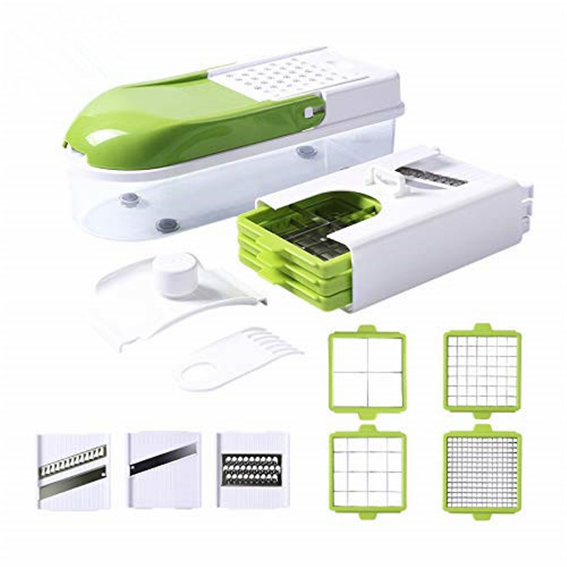 Multifunction Vegetable Slicer with 8 Dicing Blades Manual Potato Peeler Carrot Grater Dicer Kitchen