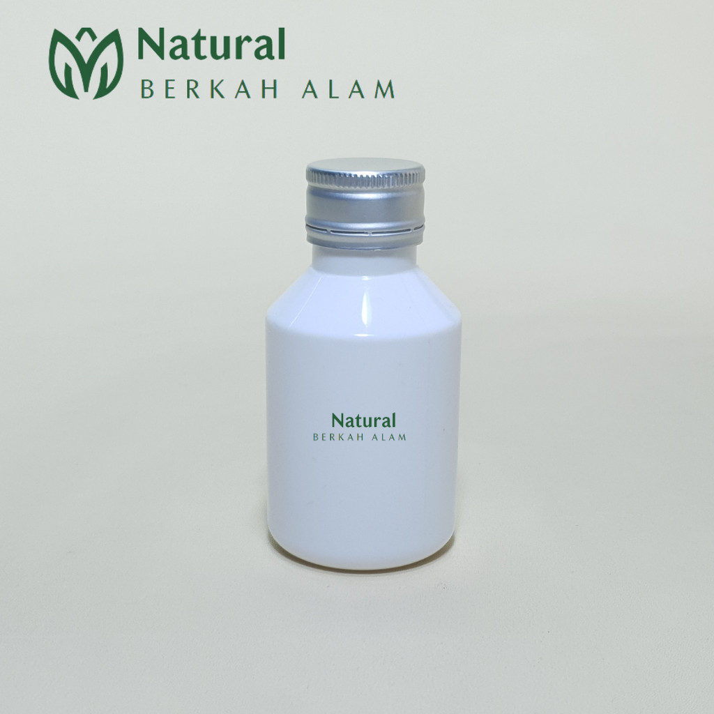 Botol Sirup Obat 100 Ml Putih Tutup Alumunium Polos / Botol Plastik / Botol Obat / Botol Sirup / Bot