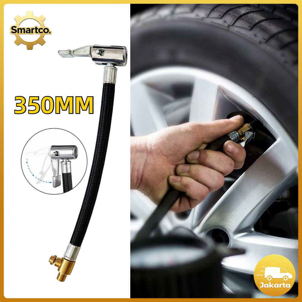 350mm Selang Pompa Angin Mobil Motor Paduan Tembaga-Zinc Sambungan Selang Pompa Ban Dengan Klip