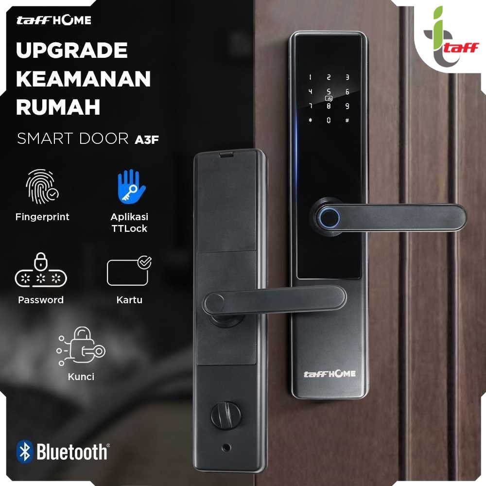 TaffHOME Smart Door Lock Fingerprint Password Bluetooth Card TTLock - A3F