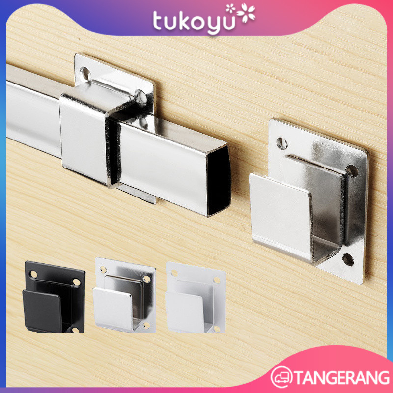 2pcs Bracket Wall Besi Pipa/Bracket Persegi Pipa/Braket Pergi Pipa