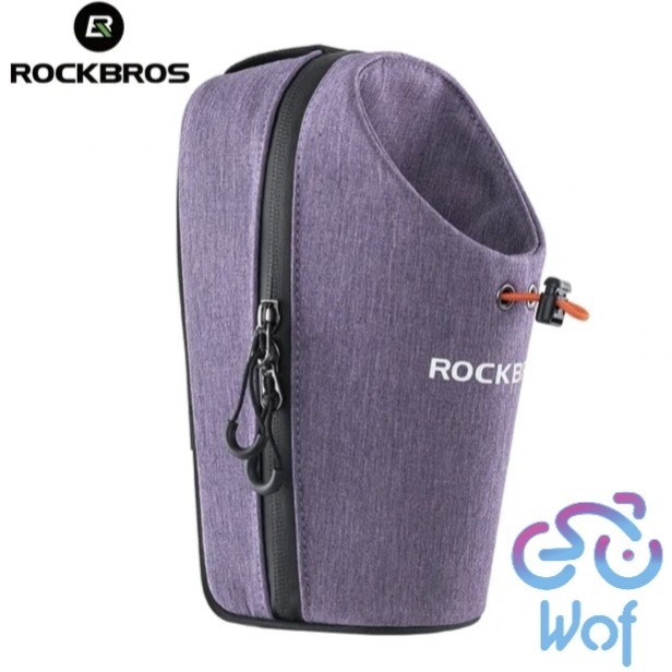 Terbaru Rockbros P002 Tas Botol Stang Depan Sepeda Lipat Seli E-Bike 30110043 Bicycle Front Bag Wate