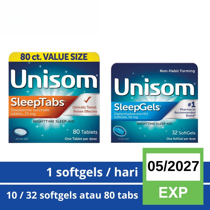 [ ORIGINAL ] Unisom SleepTabs SleepGels Sleep Aid Insomnia