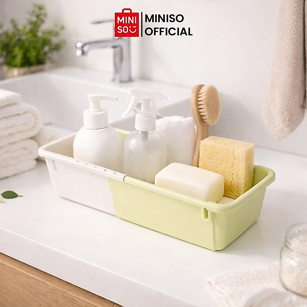 MINISO Macaron Series Extendly Color Block Storage Organizer Size S Tempat Penyimpanan Multifungsi