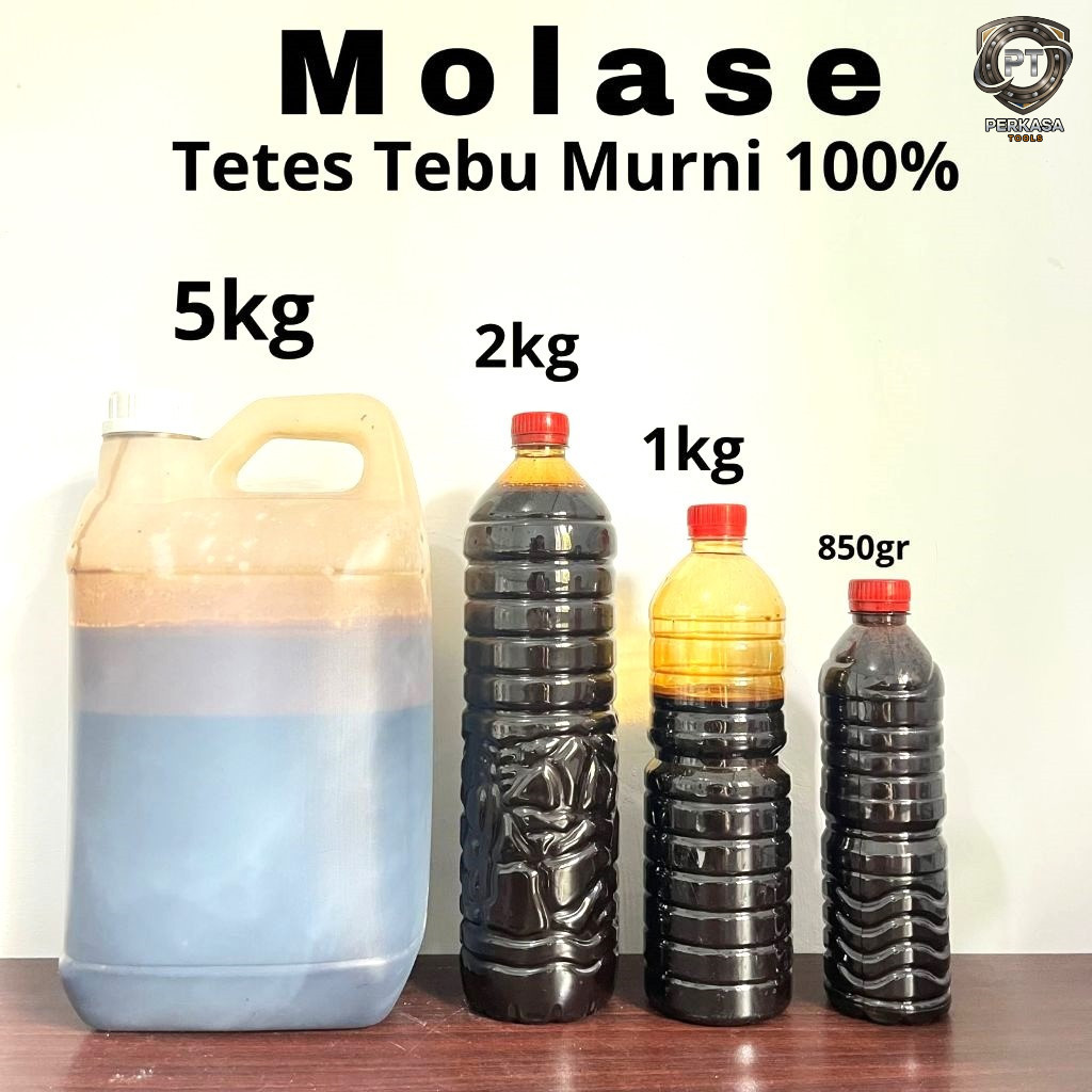 MOLASE Tetes Tebu Murni Isi 1kg - Grade A Tanpa Campuran Air - Pakan Ternak, Perikanan & Fermentasi