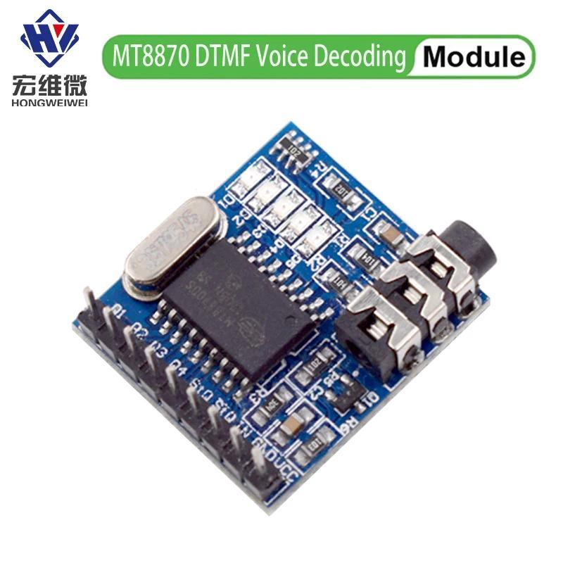 Modul Dekoding Suara DTMF MT8870 Modul Telepon Dekoding Suara Papan Modul Suara Indikator LED Dengan