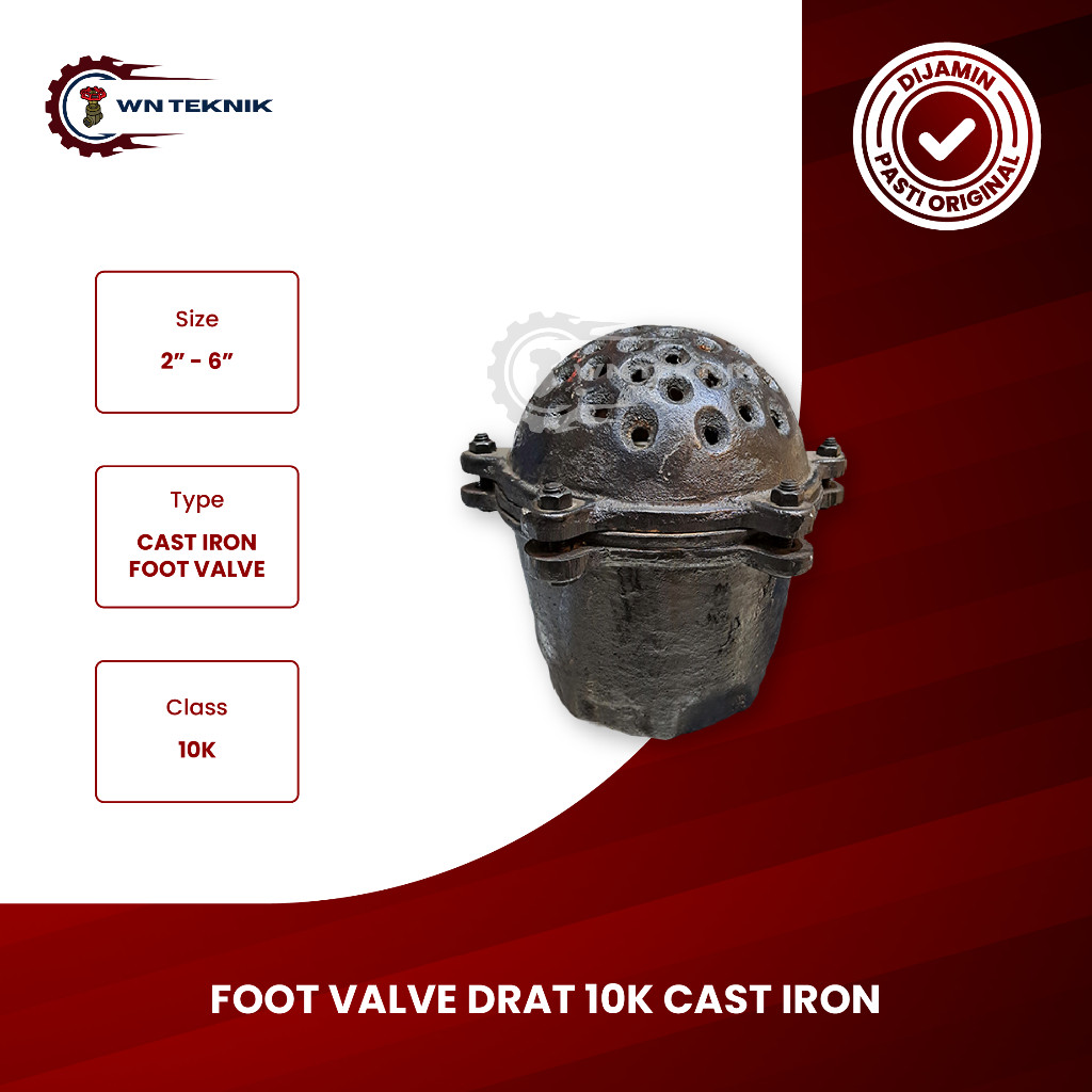 FOOT VALVE 6" INCH DRAT CAST IRON ORIGINAL