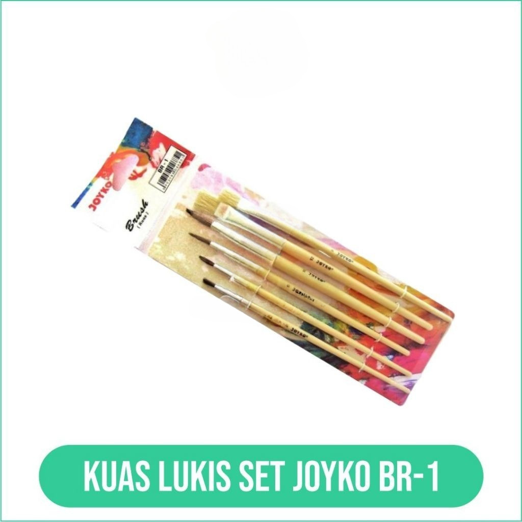 Kuas Lukis Set Joyko Br-1/Kuas Lukis Satu Set