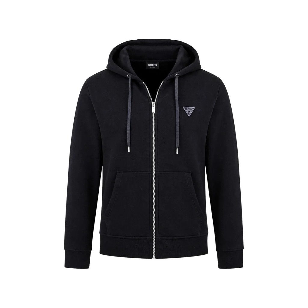 GUESS-LS BASIC ZIPPER HOODIE