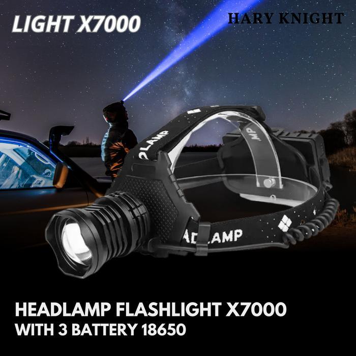 Senter Kepala LED XHP70 Flashlight Super Terang Tahan Air