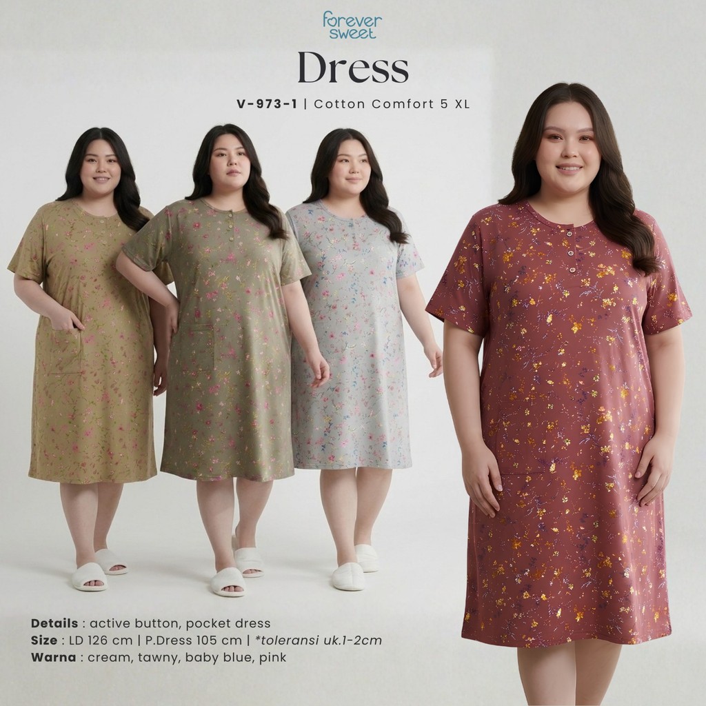 Daster jumbo Adem 5XL  Forever Sweet