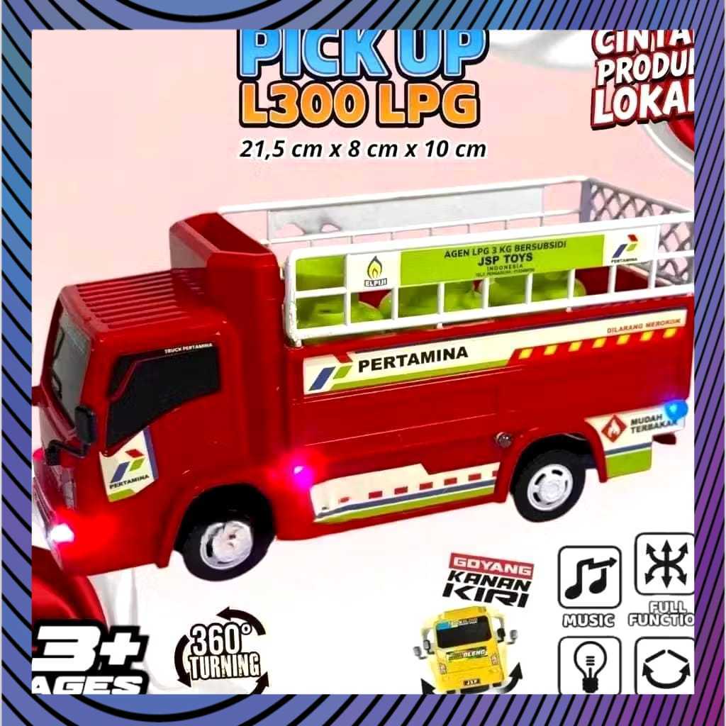 TRUCK OLENG PERTAMINA LPG GAS ELPIJI TELOLET BASURI ADA LAMPU DAN SUARA JSP T-07 / TRUCK OLENG GAS