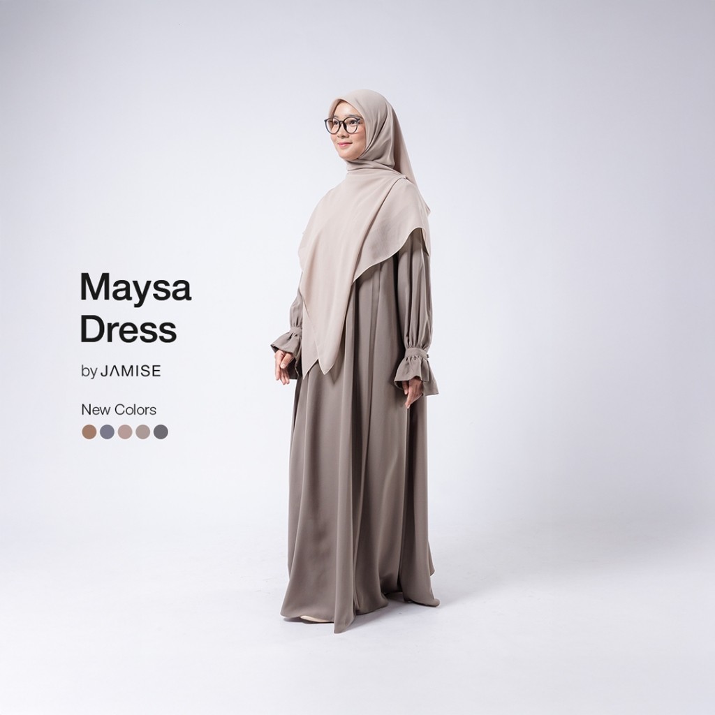 Jamise | Maysa Dress | Detail Lengan Ruffle A Simetris