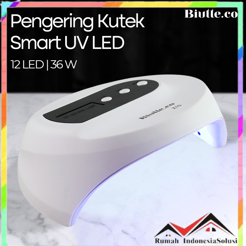 

- Biutte.co Pengering Kutek Kuku Smart UV LED Nail Dryer 36W - Z10 -