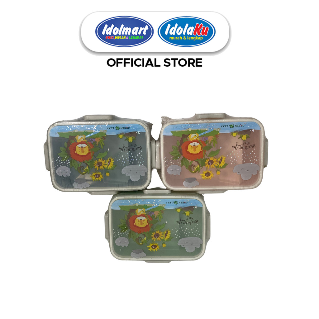 IDOLMART Lunch Box Bento Motif Karakter Lucu Lunch Box Plastik Food Container - Bogor