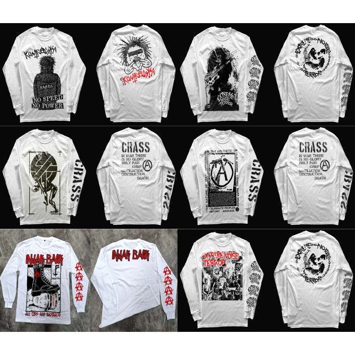 cod kaos kaos band punk,kaos lengan panjang,baju punk,kaos extream noise,kaos crass,kaos pria,baju p