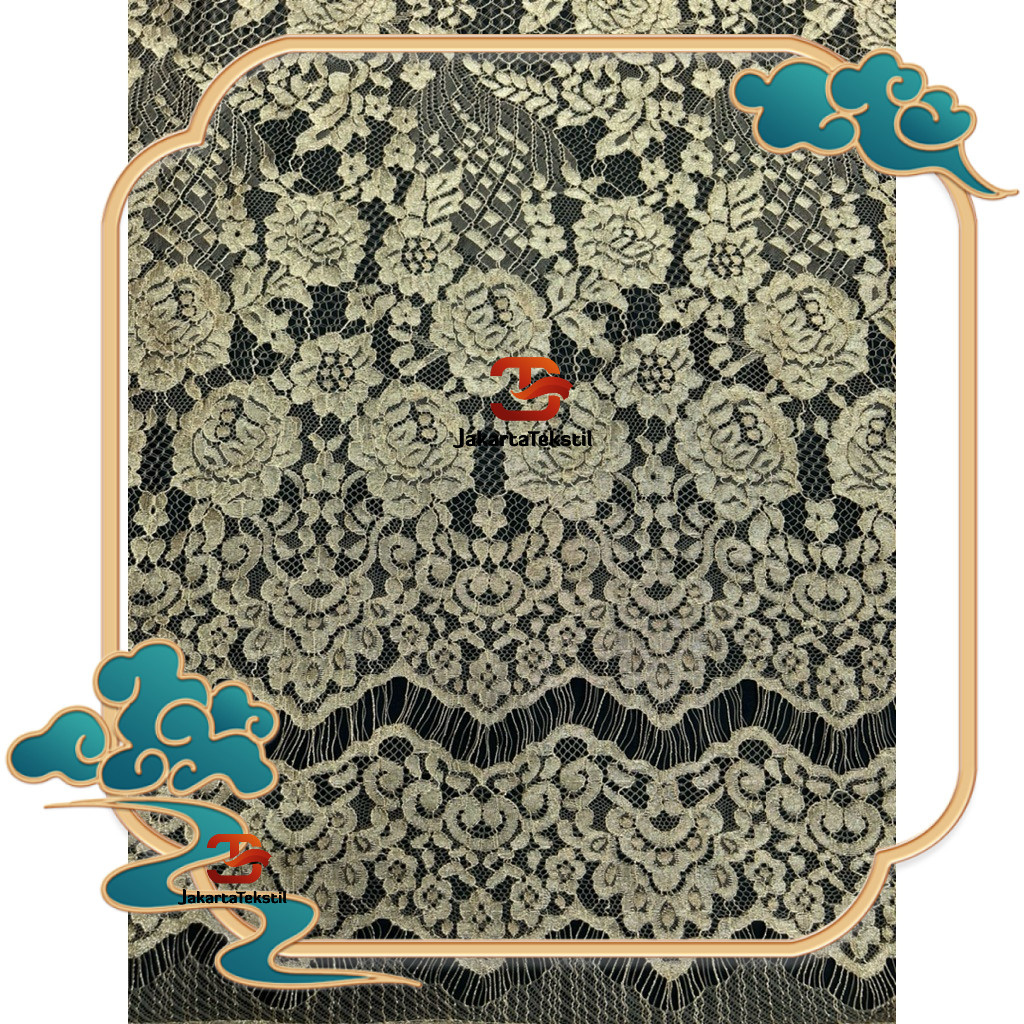 KAIN BRUKAT PANEL SEMI FRANCIS SPESIAL GOLD