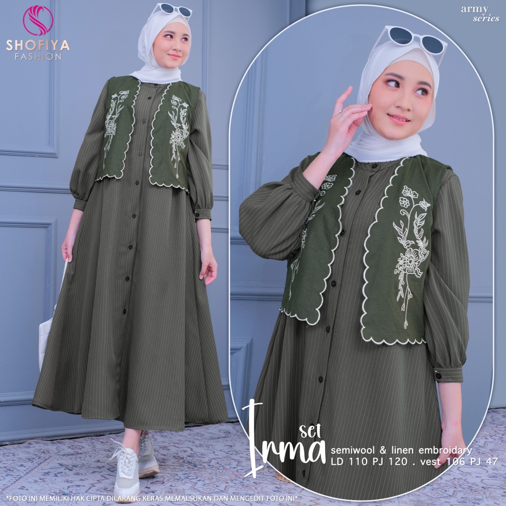 IRMA MIDI SET WANITA Original By Shofiya Hijab