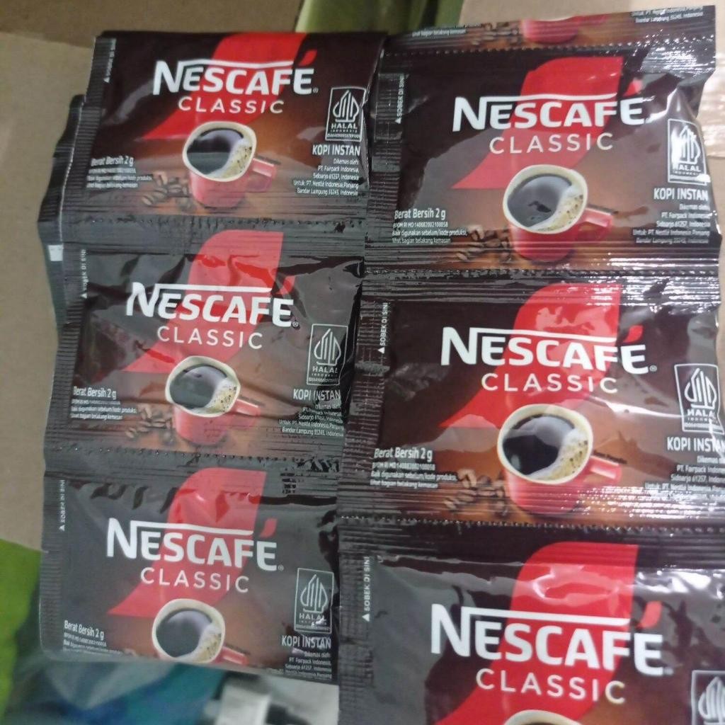 

New Nescafe Classic Sachet 2gr / 1 pack isi 60 sachetPremium