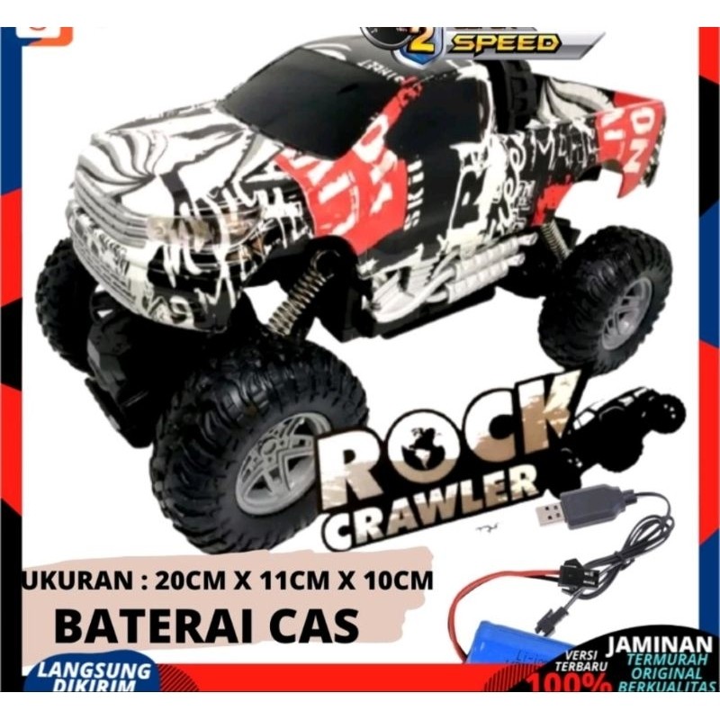 Js Mainan Mobil Remote Control Offroad Rock Crawler Car Jeep Pick Up Batrei Cas Rc Car Skala 1:18