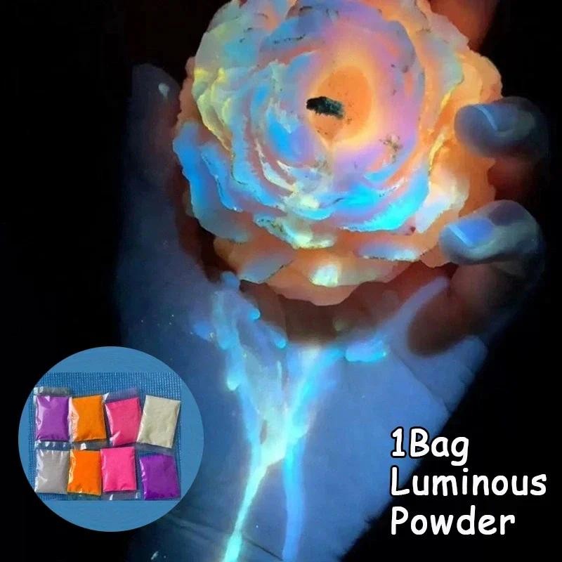 

1Bag Bright Luminous Powder Paint Epoxy Resin Pigment Glow In The Dark Fluorescent Powder DIY Jewelry Making Filler