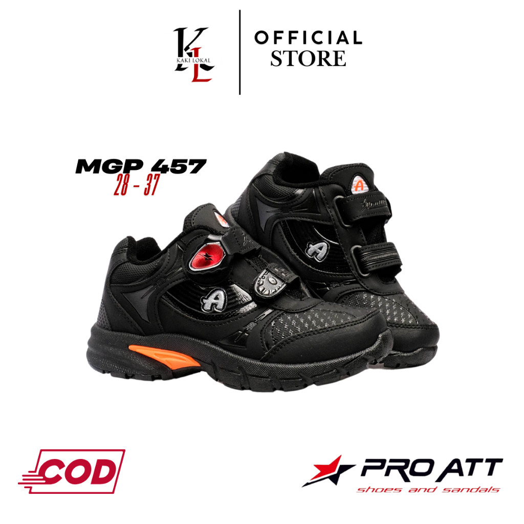 JOVSHOP Sepatu Sekolah Pro ATT Original Magnet Hitam - PRO ATT MGP 457