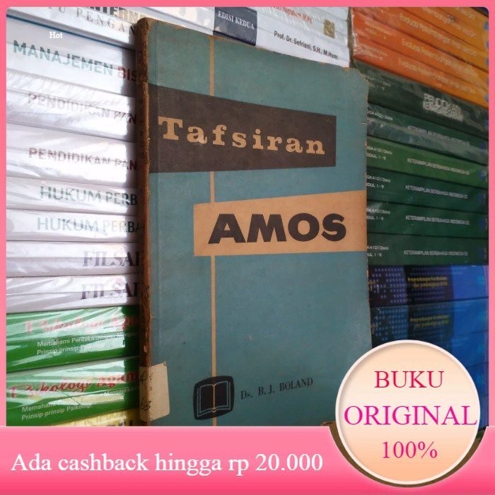 Buku Lawas 1966 Antik Langka TAFSIRAN AMOS by Ds DJ BOLAND Bekas