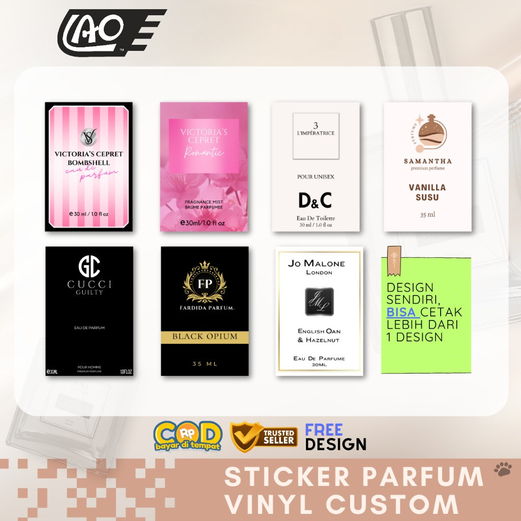 

Sticker Label Parfum Hermes / Sticker Label Parfum Chanel / Sticker Perfume / Custom Sticker