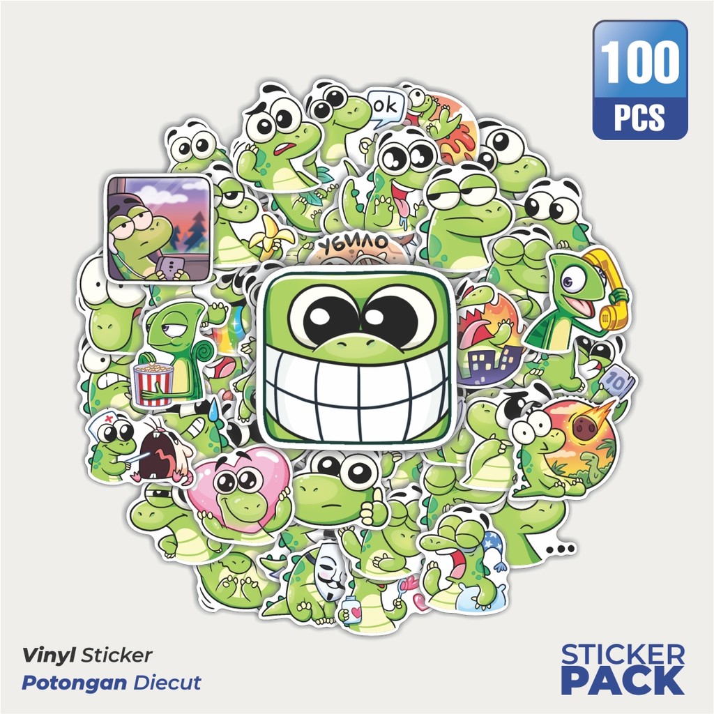 

Super Hemat! 100 PCS Stiker Animal Cute Dean the Dragon boy Waterproof Aesthetic- Untuk Laptop, Motor, dan Helm - Paper Stationery Pack