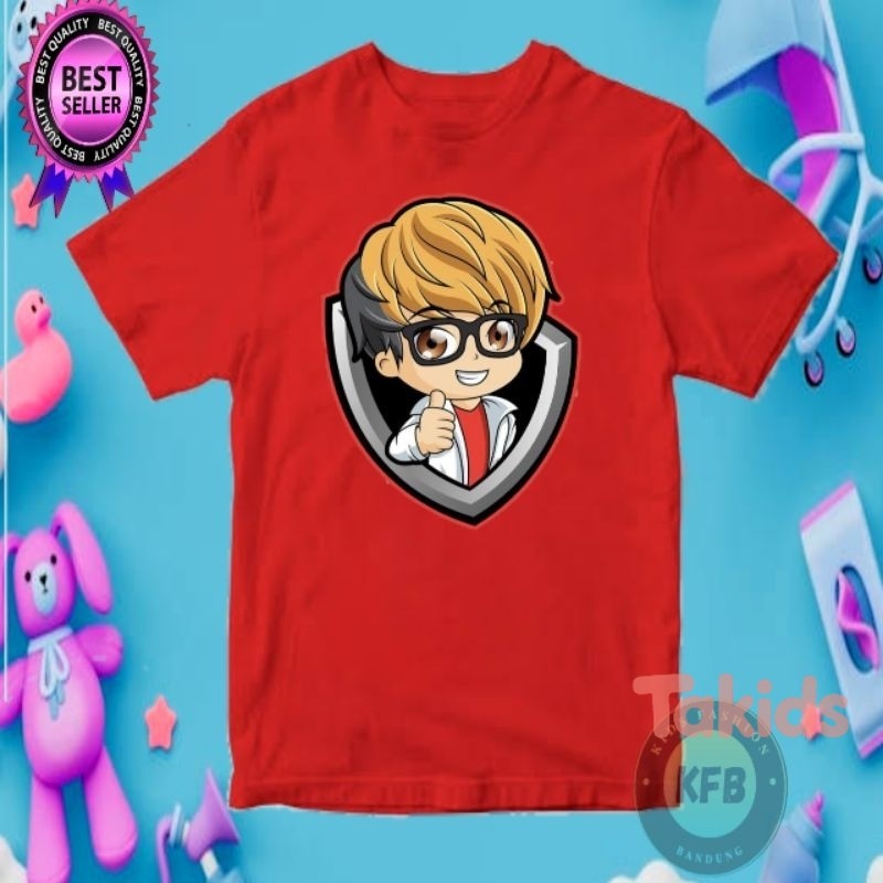 KAOS ATASAN ANAK LAKI-LAKI KARAKTER  GAMER CUPU BANG CUPU UNTUK ANAK USIA 1-12THN