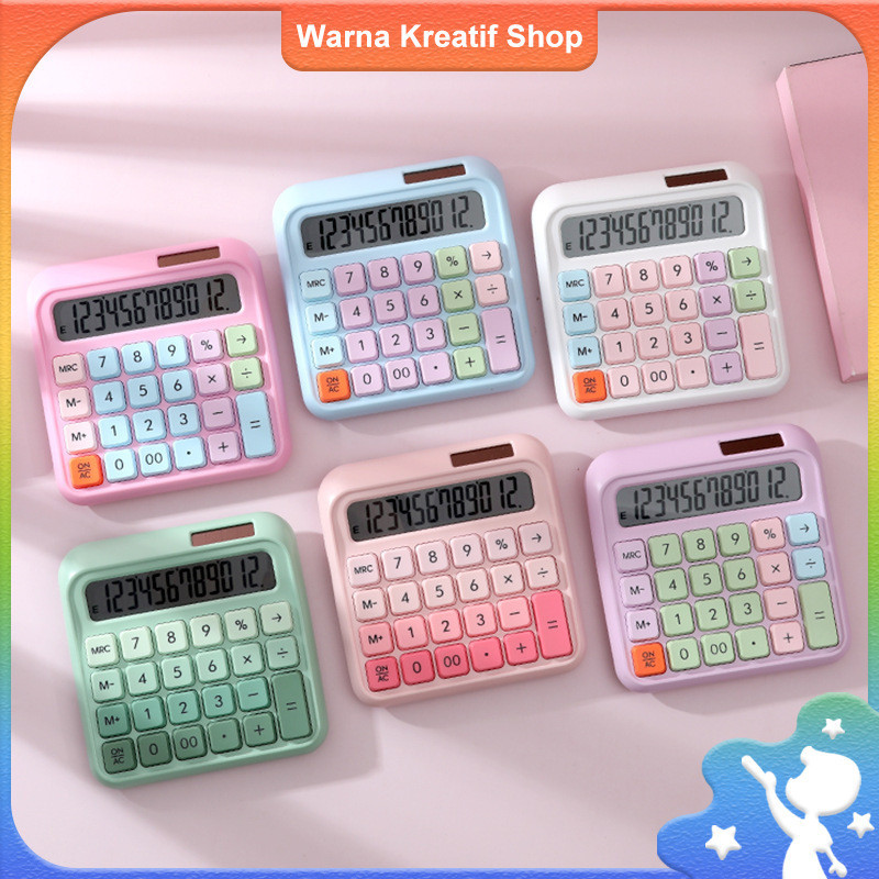 

Kalkulator Warna Permen Kalkulator Multifungsi Tenaga Surya Alat Kantor, Kalkulator untuk Siswa dan Ujian