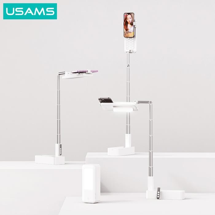 USAMS ZB209 Stand Phone Live Show Lipat Multi Fungsi Ring Light LED - New Holder ZB265