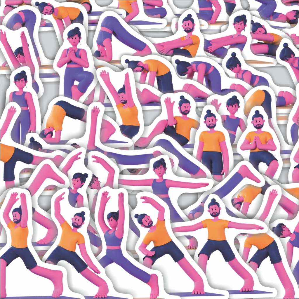 

Stiker Cutting Pack Stiker Yoga Pose Isi 100Pcs Series Aesthetic Lucu Keren Untuk Koper Bahan Vynil