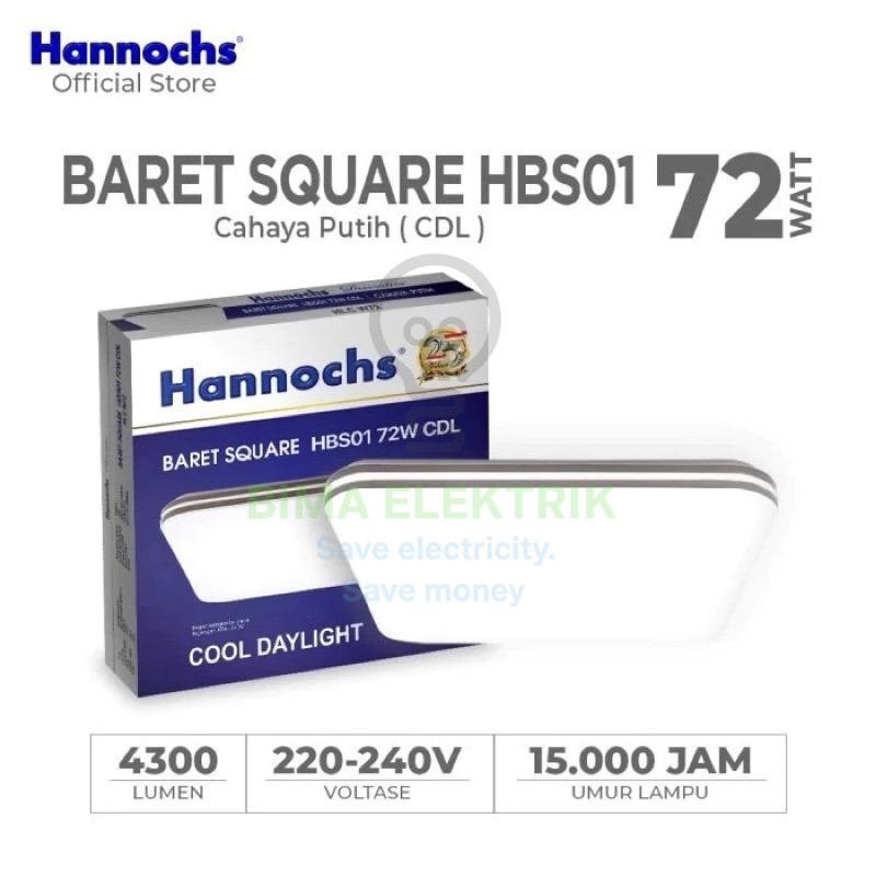 KAP LAMPU BARET HBS01 72W HANNOCHS