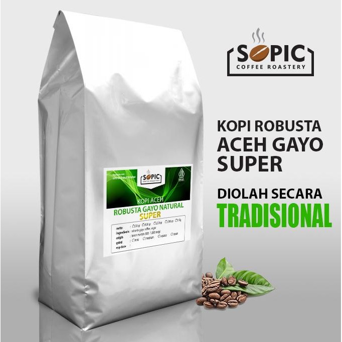 

PROMO Kopi Aceh Robusta Gayo Natural Super 1 Kg - GILING HALUS