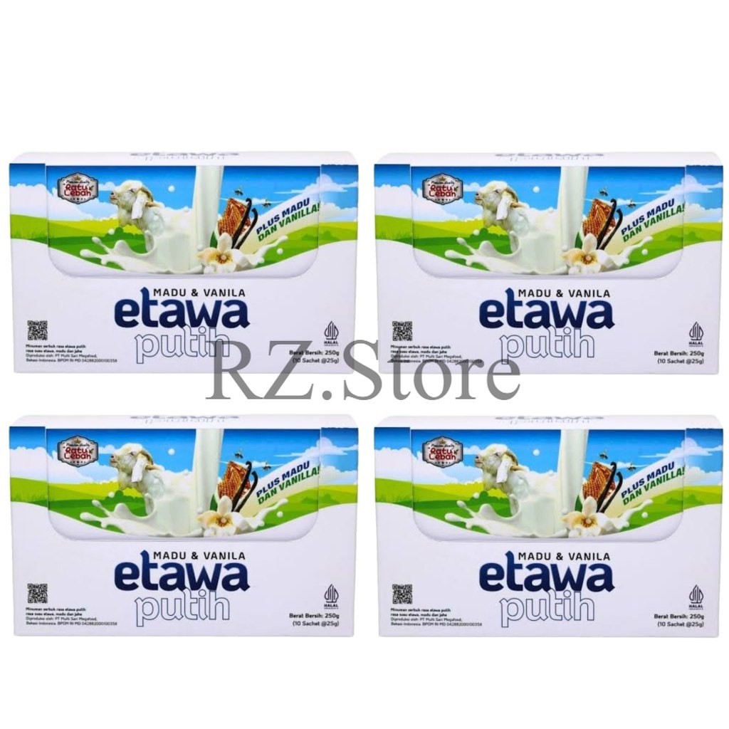 

4 BOX Susu kambing etawa madu vanilla ratu lebah – original 100% bpom
