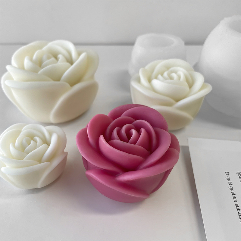 

2024 New Flower Silicone Candle Mold 3D Peony Flower Soap Gypsum Resin Casting Mould DIY Chocolate Cake Baking Tool Wedding Gift