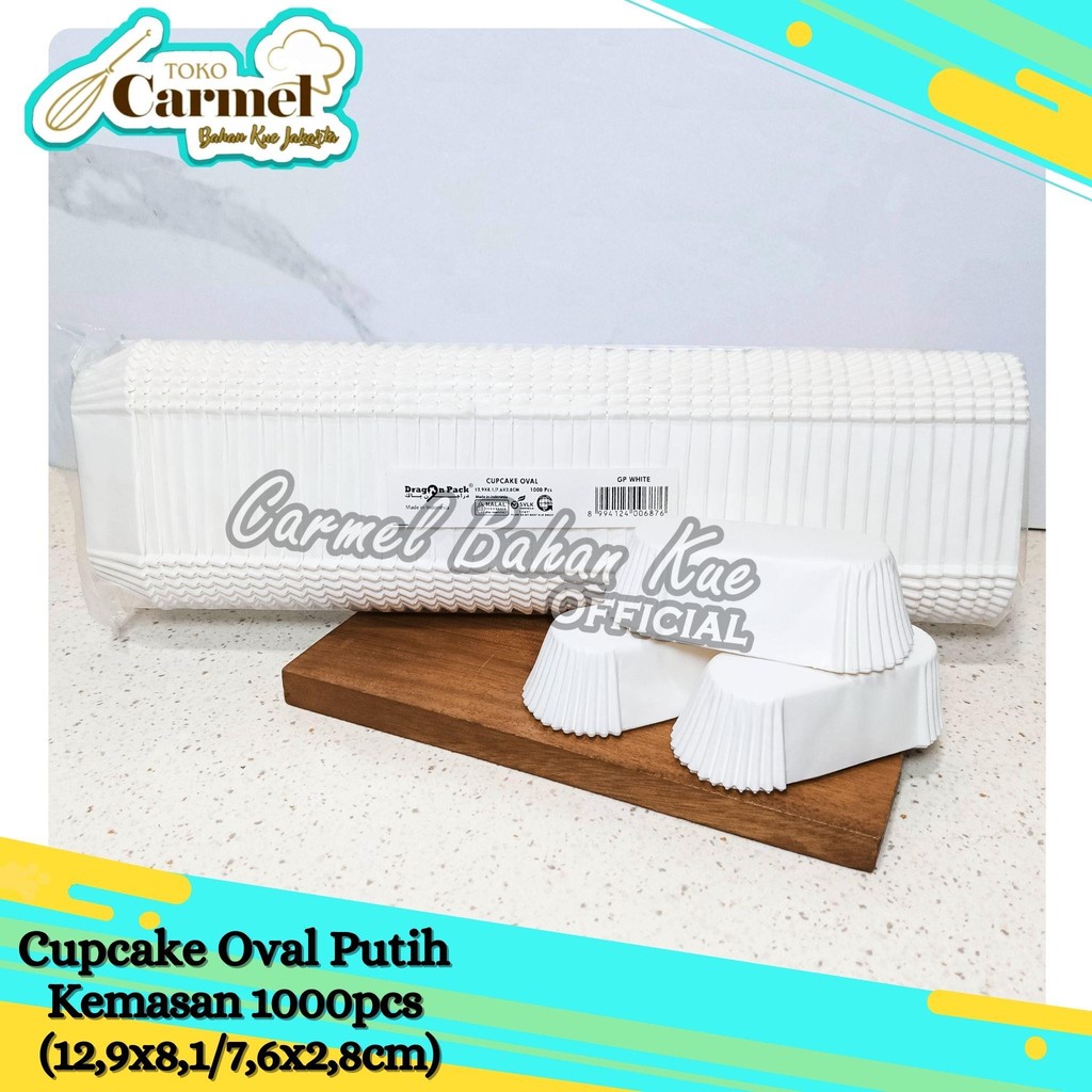 Cake Cases Oval (S) 1000pcs -  Cup Kertas Tahan Minyak