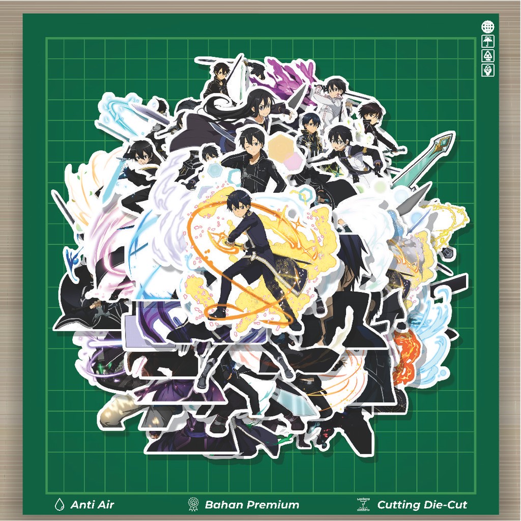 

HOT 50 PCS STIKER Stiker Anime Kirito [Sword Art Online] Stiker Fashion Cars Decal Dingin Kartu Album Custom Vinyl Anti Air- Sticker Aesthetic Buku Journal Koper Casing HP Tablet Laptop Helm Motor Botol Minum
