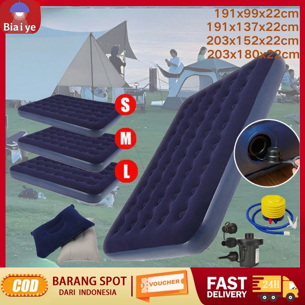 Kasur Angin Double [200 x 180x22cm / Air Bed Double Kasur Angin Bestway + pompa manual Bestway Paket