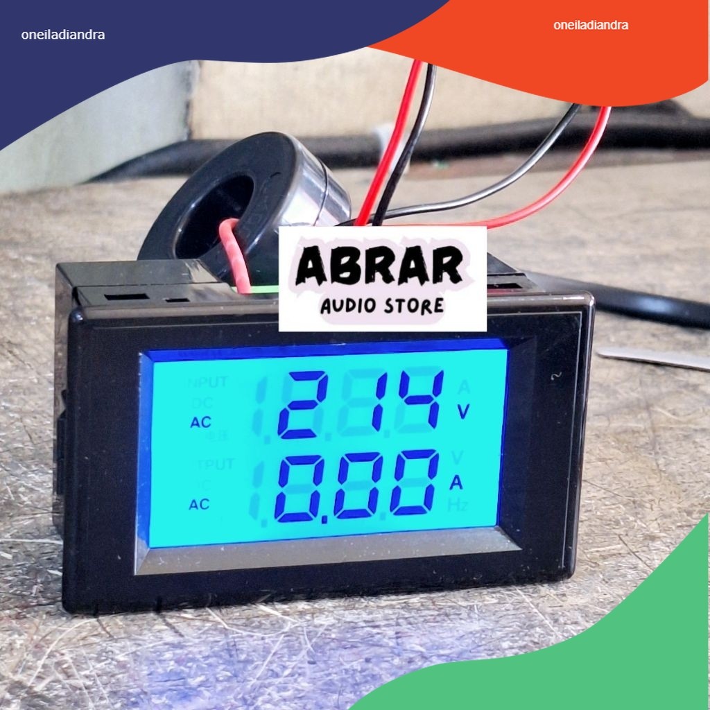 VOLTMETER HZ AMPER METER DIGITAL LCD AC220V Frequency Amper Meter ac digital 80-300V