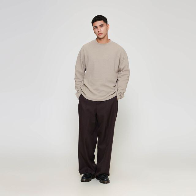 ZES Texture Round Neck Bobby Sweater Pria BOBBY 122783196